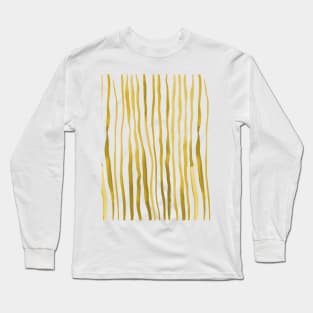 Vertical watercolor lines - yellow Long Sleeve T-Shirt